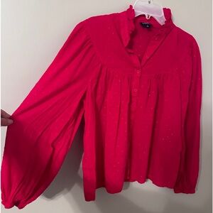 Little bit of sparkle red blouse